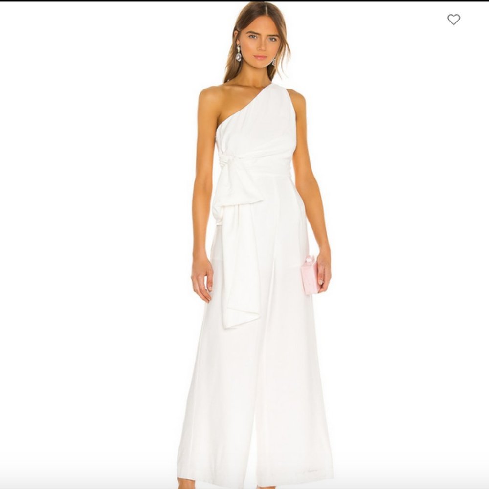 C/MEO COLLECTIVE Meaningful Jumpsuit White XS NWT